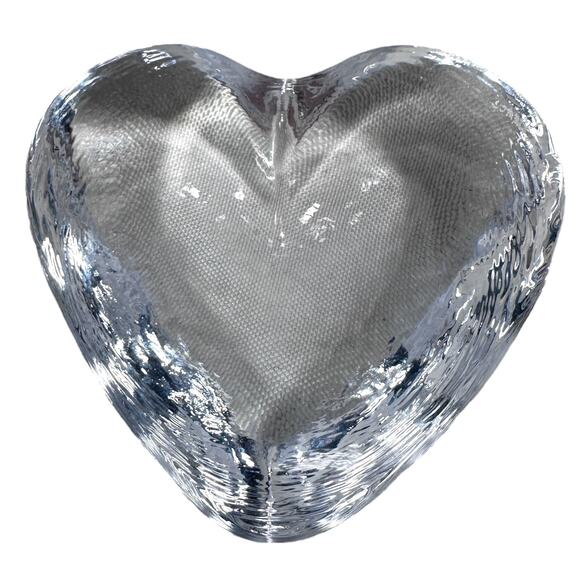 Simon Pearce Highgate Heart Shaped Glass Paperweight Medium Signed Collectible - Picture 2 of 6
